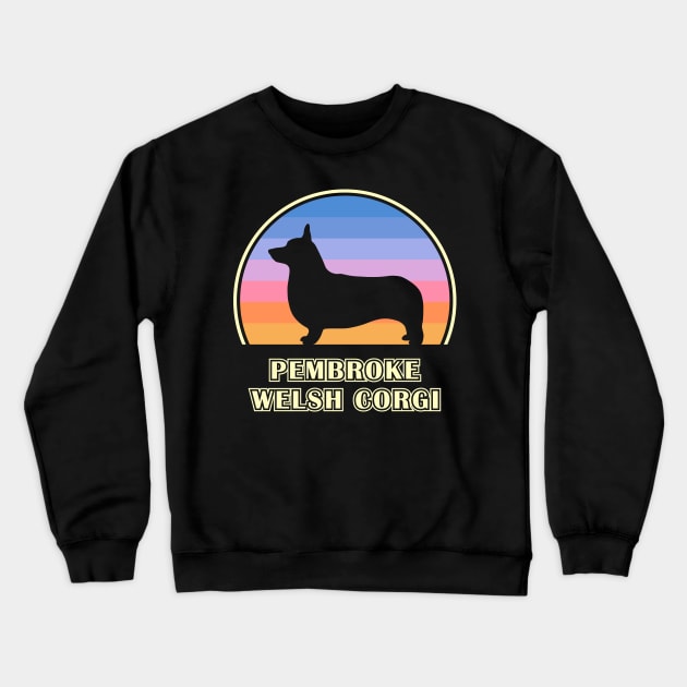 Pembroke Welsh Corgi Vintage Sunset Dog Crewneck Sweatshirt by millersye